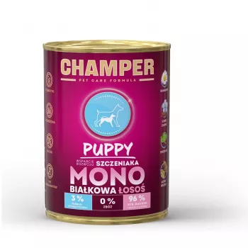 CHAMPER Puppy Monoproteico salmão - comida húmida para cães - 400g