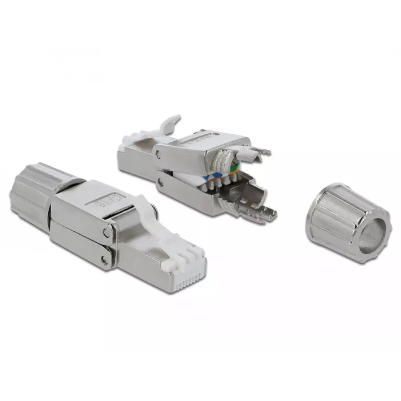 Conector de fio DeLOCK 86476 RJ-45 cinzento