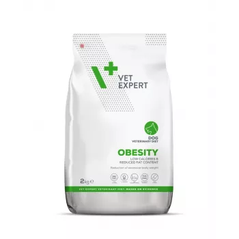 Alimento seco VETEXPERT Veterinary Diet Obesity 2 kg — gestão de peso para cães adultos, aves, proteína 30%, gordura 6,5%