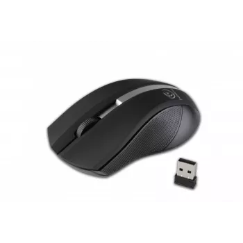 Rato ótico sem fios Rebeltec, GALAXY preto/prateado, superfície emborrachada
