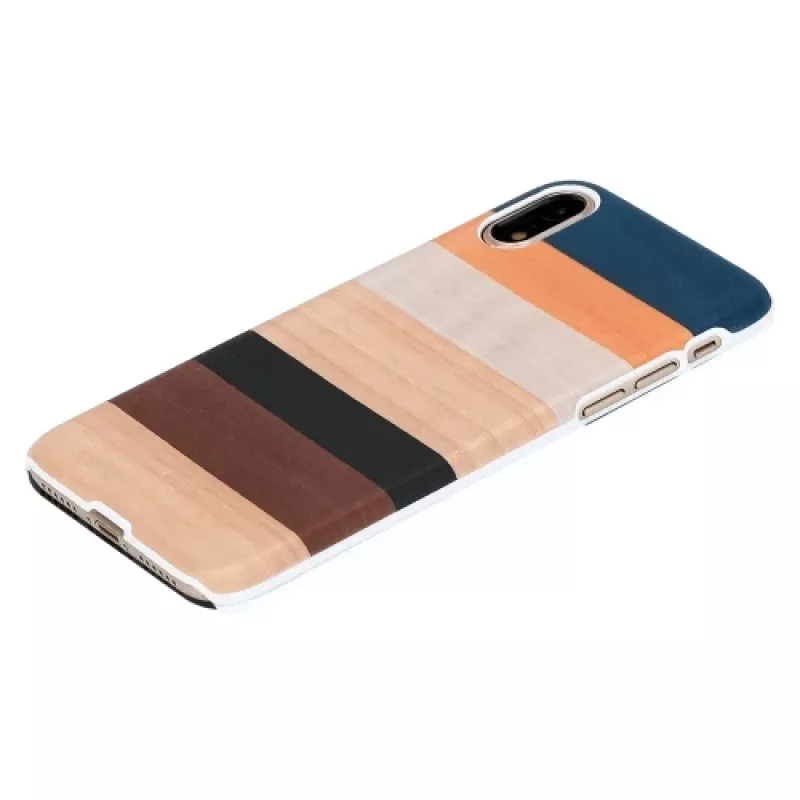 Capa para smartphone man and wood para iPhone XR, branca, capa rígida protetora