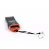 Leitor de cartões Gembird FD2-MSD-3 USB 2.0 preto vermelho