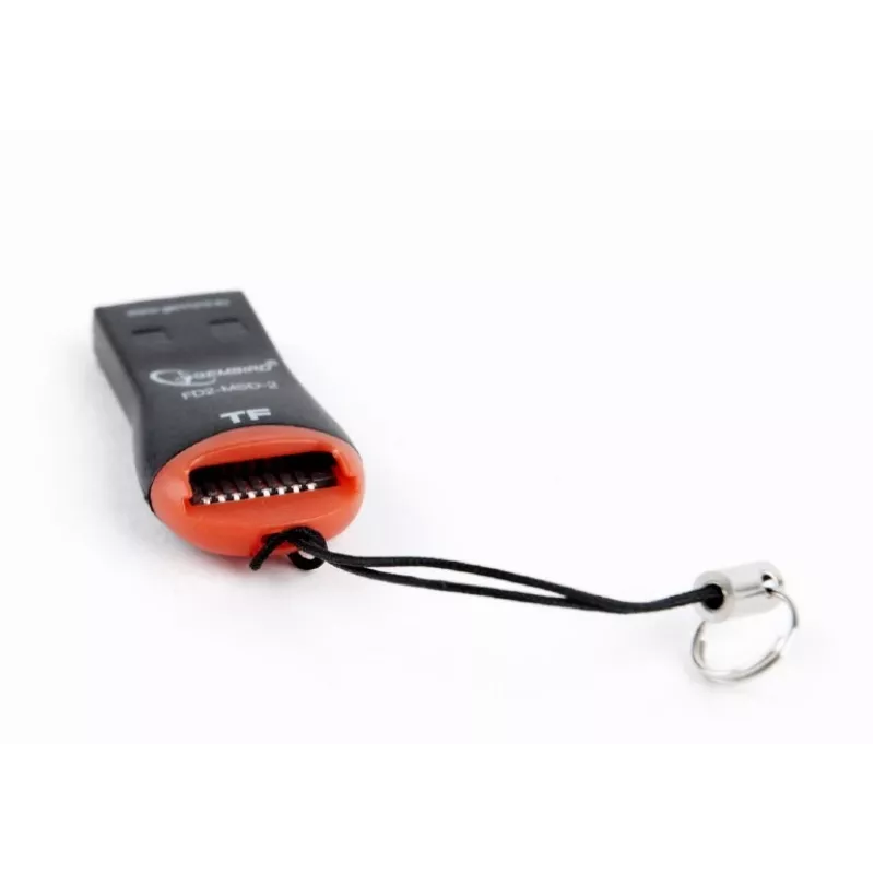 Leitor de cartões Gembird FD2-MSD-3 USB 2.0 preto vermelho