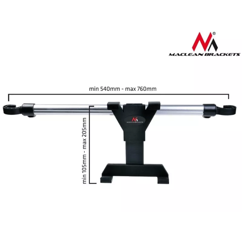 Maclean Brackets MC-657 suporte universal de tablet para encosto de cabeça do carro, 7 - 10.1, rotação ajustável 360°