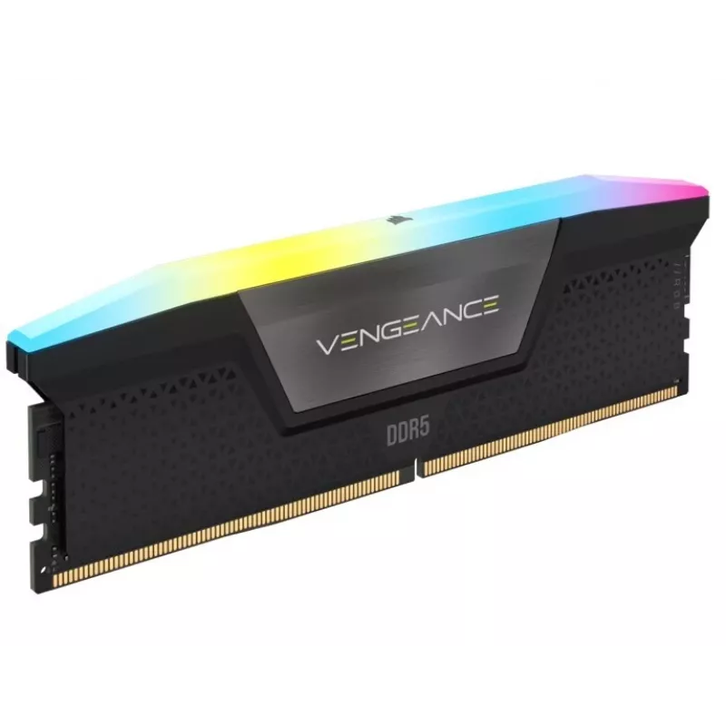 Memória para desktop CORSAIR VENGEANCE RGB 16GB 2x8GB DDR5 DIMM 5200MT/s CL40-40-40-77 1.25V Intel XMP - preto
