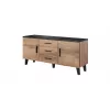 Aparador cama sideboard LOTTA 150 2D3S carvalho wotan + preto mate