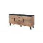 Aparador cama sideboard LOTTA 150 2D3S carvalho wotan + preto mate