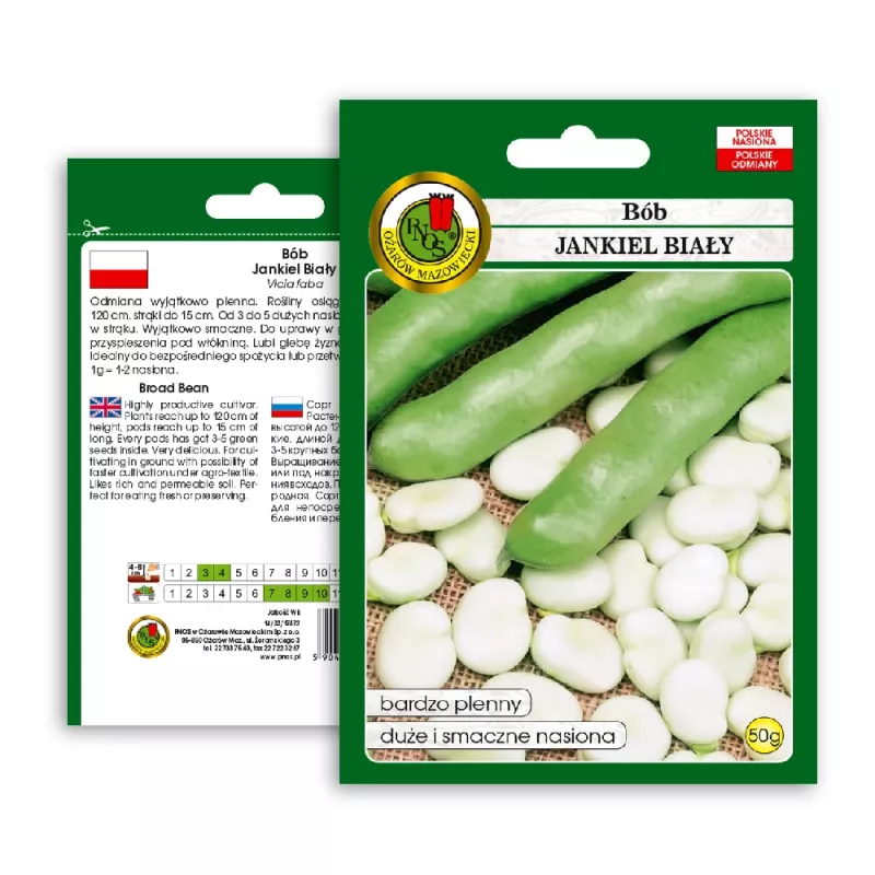 PNOS fava Jankiel White sementes, 50 g