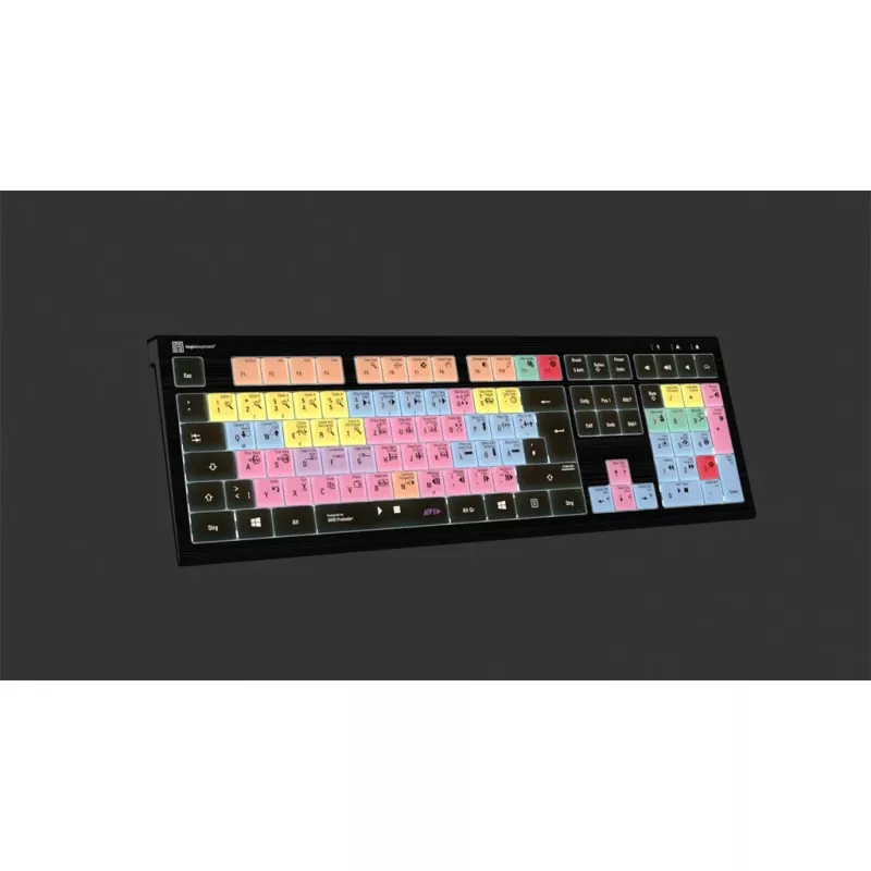 Logickeyboard ASTRA 2 USB QWERTZ teclado preto tamanho completo 108 teclas