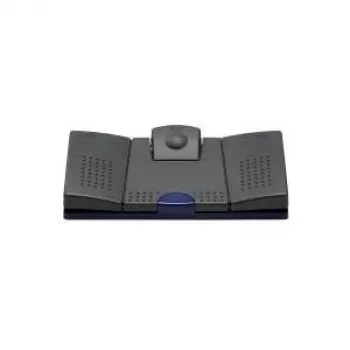 Grundig pedal 536 - com fio - preto - azul - ditafone - Grundig - Digta 830 - Digta 441/446/447 Plus - botões (GGI 2404)