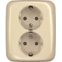 BUSCH JAEGER BJ 202 EUJ-212 Tomada dupla SCHUKO com placa de cobertura completa