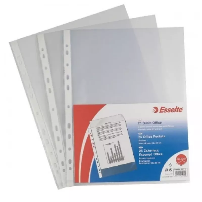 Capas Esselte, A3, 75 mícrones, mate, vertical, pack de 50 unid.