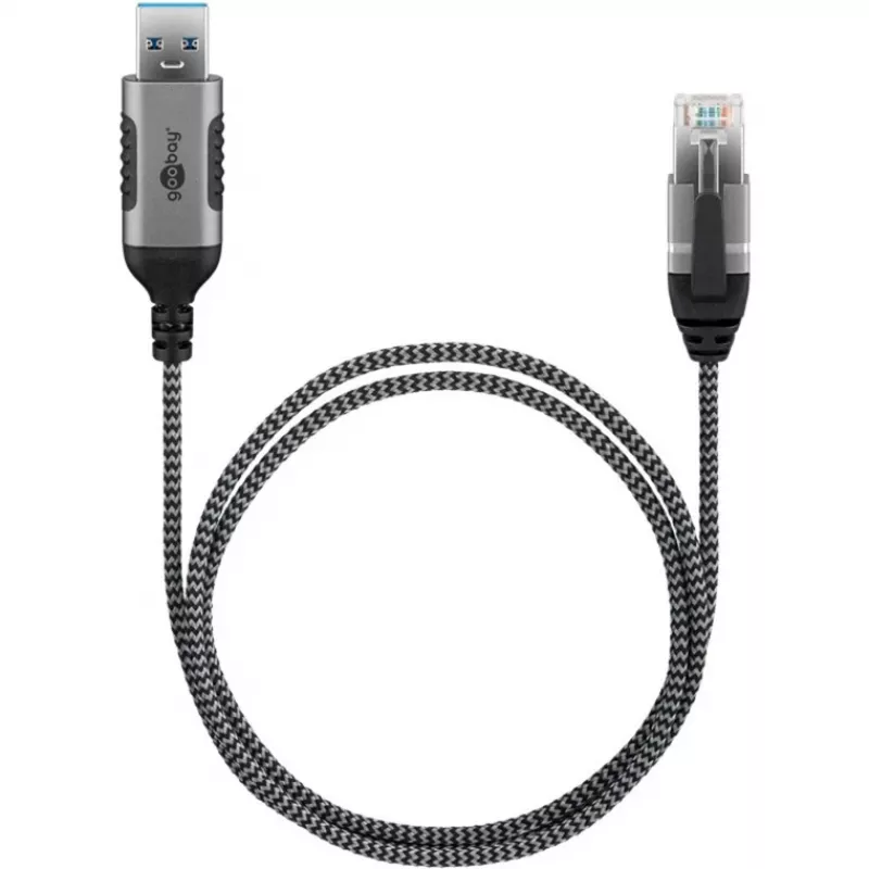 Cabo Ethernet Goobay USB-A 3.0 para RJ45 fino 5 m – liga router, modem ou (74397)