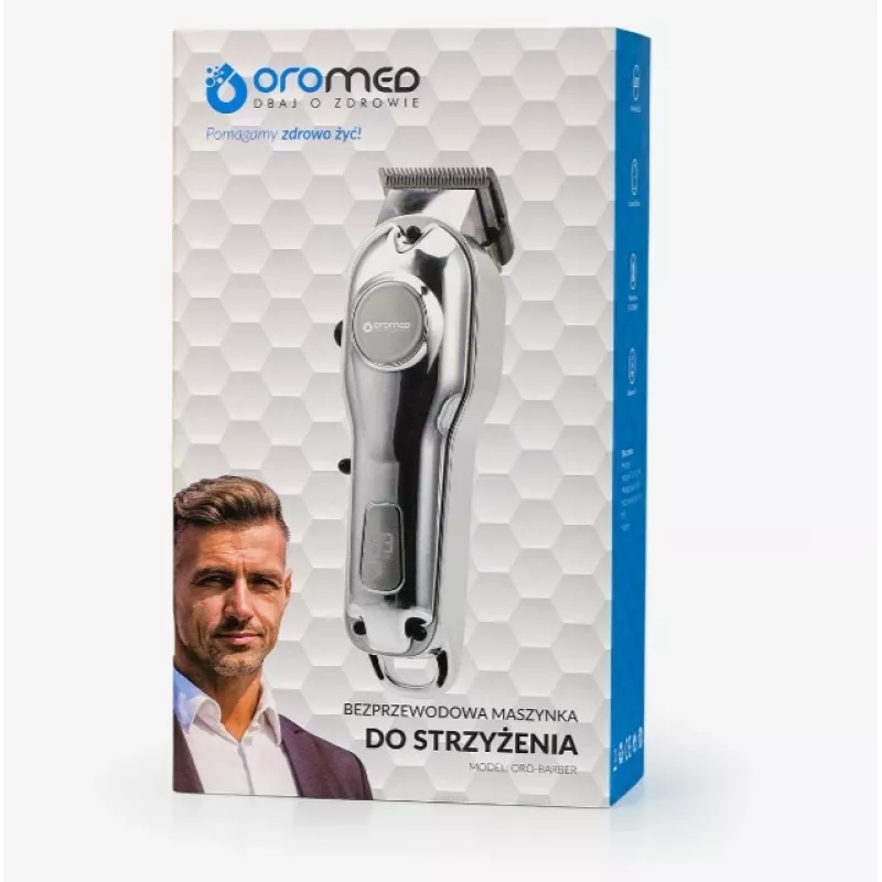 Oromed Oro-Barber máquina de cortar cabelo sem fios, prateado