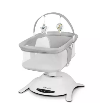 Berço / berço baloiço Lionelo Bella conjunto cinzento betão – cama de bebé com função de baloiço