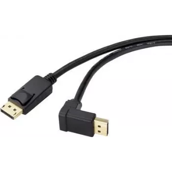 Renkforce Cabo de ligação DisplayPort 1,50 m SP-9163732 Contactos das fichas com banho de ouro Preto [1x ficha DisplayPort - 1x ficha DisplayPort] (SP-9163732)