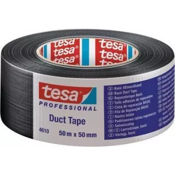 Fita adesiva Tesa Duct Tape 04610 – 50 m x 50 mm, preto