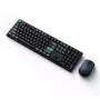 Conjunto de teclado e rato Keychron B36 + BM25, Full-Size 100% QWERTY Inglês, USB + sem fios + Bluetooth, interruptores de tesoura, preto, rato incluído