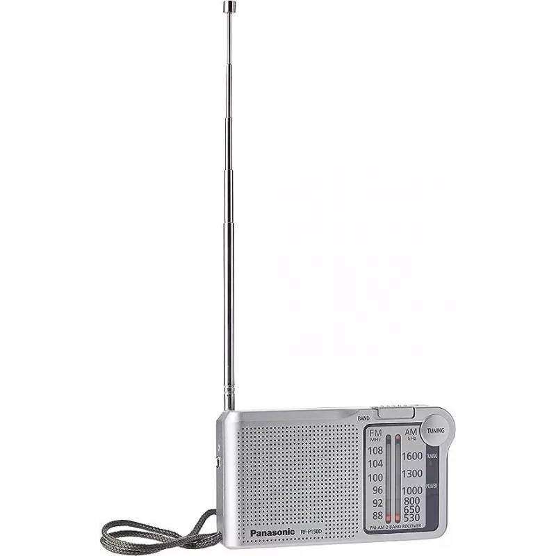 Rádio analógico portátil Panasonic RF-P150DEG prateado