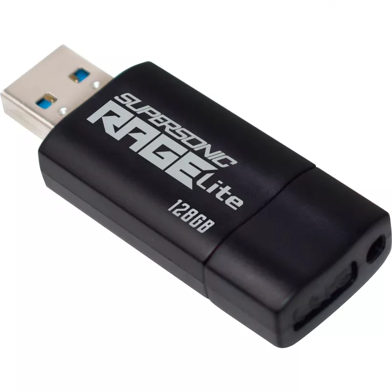 Pen drive PATRIOT Supersonic Rage Lite 128 GB USB Type-A 3.2 Gen 1, 180 MB/s, azul/preto