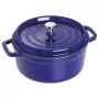 Cocotte redonda de ferro fundido Staub 24 cm Azul-escuro