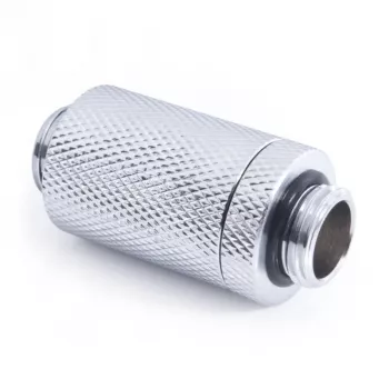 Alphacool ES D-Plug 31,5 mm, rosca macho G1/4 – rosca macho G1/4, cromado