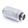 Alphacool ES D-Plug 31,5 mm, rosca macho G1/4 – rosca macho G1/4, cromado