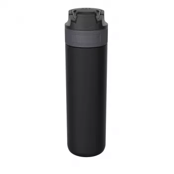 Garrafa isotérmica Kambukka ELTON 600 ml — preto, aço inoxidável de parede dupla, isolamento a vácuo, à prova de fugas