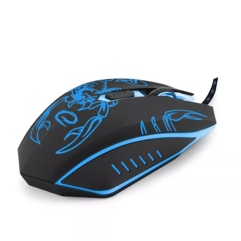 Esperanza MX203 SCORPIO - Rato - USB - azul - rato - ótico - 6 botões - preto