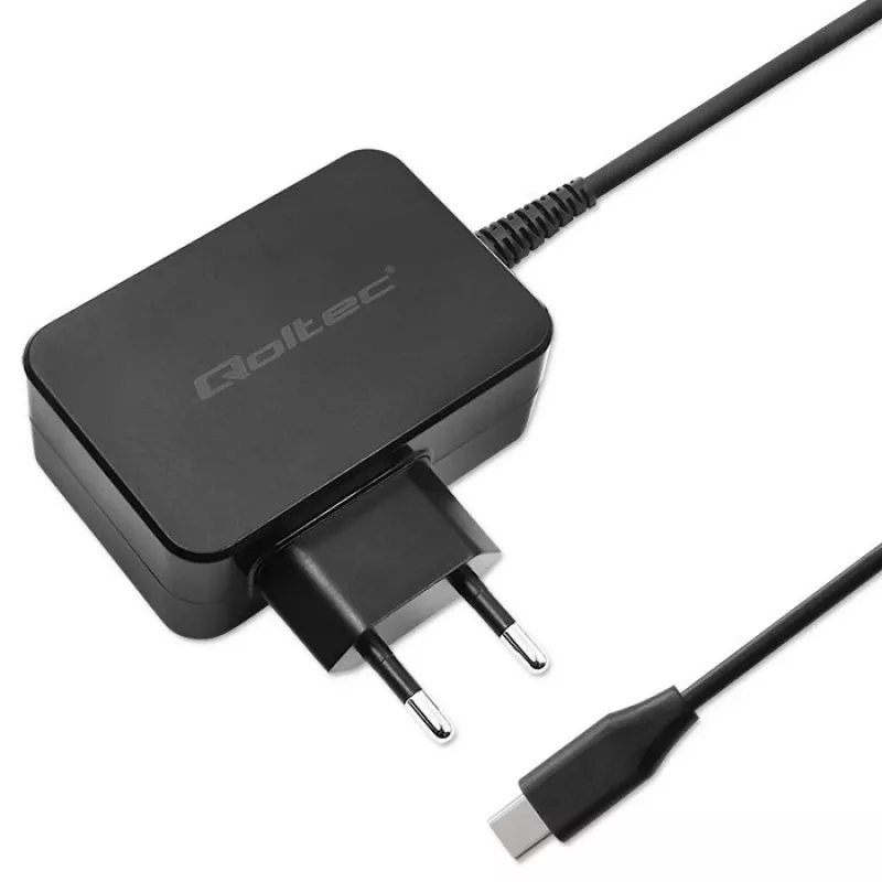 Fonte de alimentação QOLTEC 52384 GaN 30W saída 5–20V carregador USB