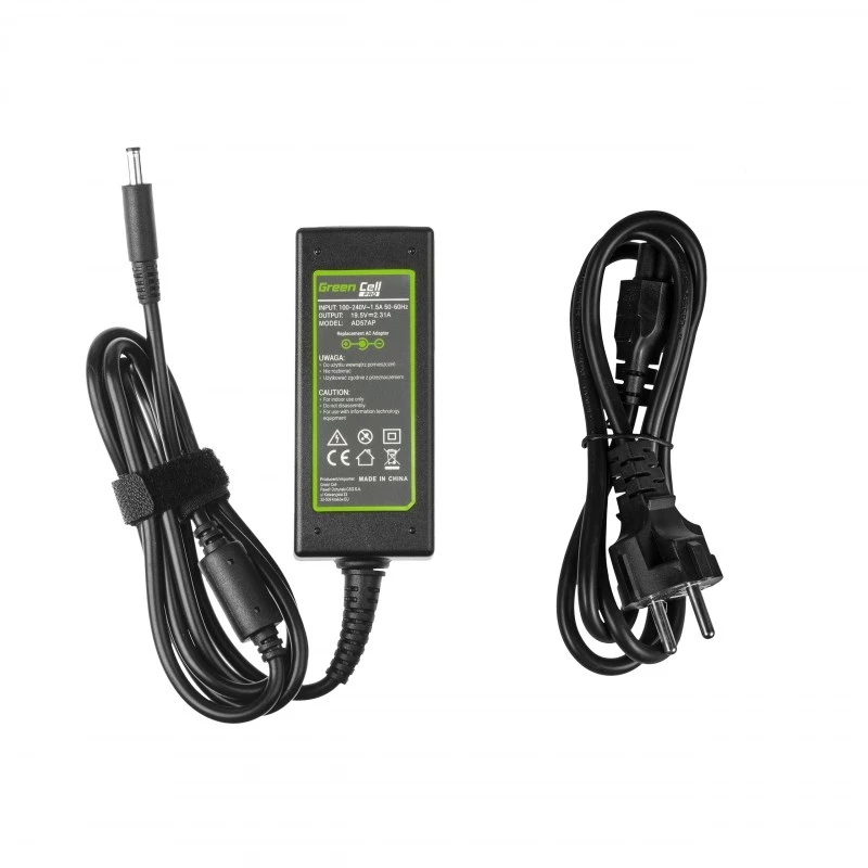 Fonte de alimentação Green Cell AD57AP 45W 19,5V 2,31A para portáteis Dell, interior, preto