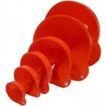 Conjunto de funis IWH 6 peças laranja polietileno para óleo e gasolina