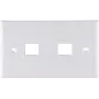 Adaptador de rede ShiverPeaks 08-10111, 2 portas Keystone, branco