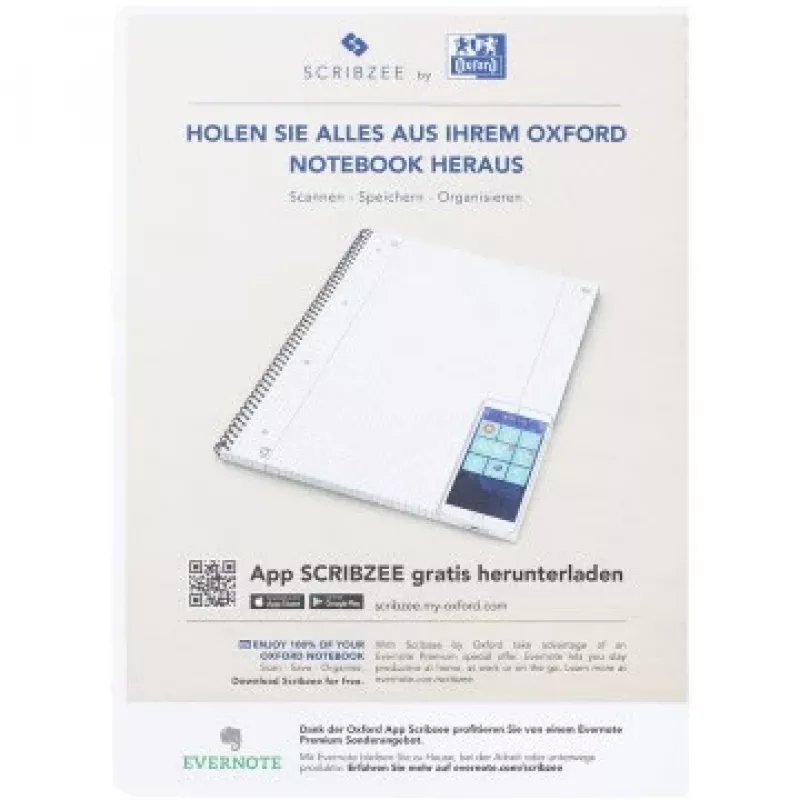 Caderno Oxford 100050357 A4 80 folhas verde
