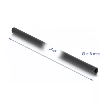 Manga isolante PVC DeLOCK 3 m x 8 mm preta