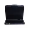 VALUE 26.99.0161 Consola KVM com comutador KVM de 8 portas, USB, disposição alemã, 19 polegadas