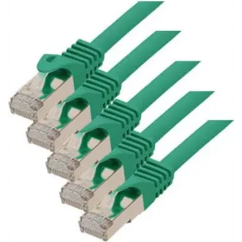Cabo de rede ShiverPeaks 75513-G-SET5 3m Cat7 S/FTP verde