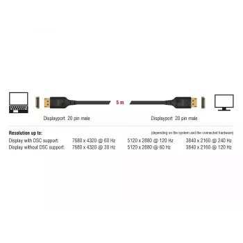 Cabo DisplayPort DeLOCK 85658 1 m preto