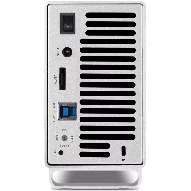 OWC Mercury Elite Pro Dual branco – caixa externa para 2 discos SATA de 3,5 polegadas, RAID 0/1/SPAN, USB Type-B