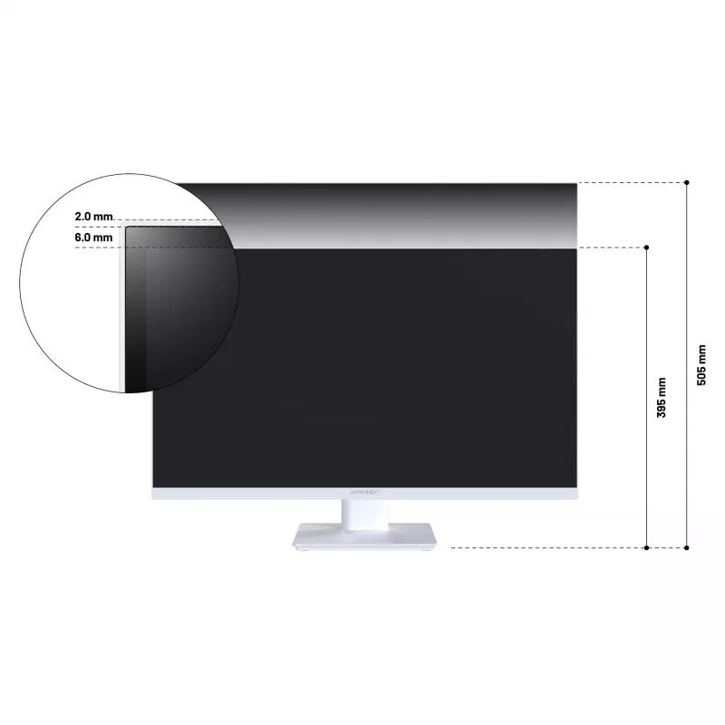 Monitor JAPANNEXT WQHD 68,6 cm (27 polegadas) 2560x1440 píxeis, painel IPS, 8 ms, 75 Hz, AMD FreeSync, HDMI, DisplayPort (JN-IPS270WQHD75F-C65W-HSP-W)