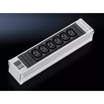 Régua de tomadas para armário de rede Rittal 48,30 cm (19 polegadas) tomada de aparelho IEC C13 10A 7856.080 (7856.080)