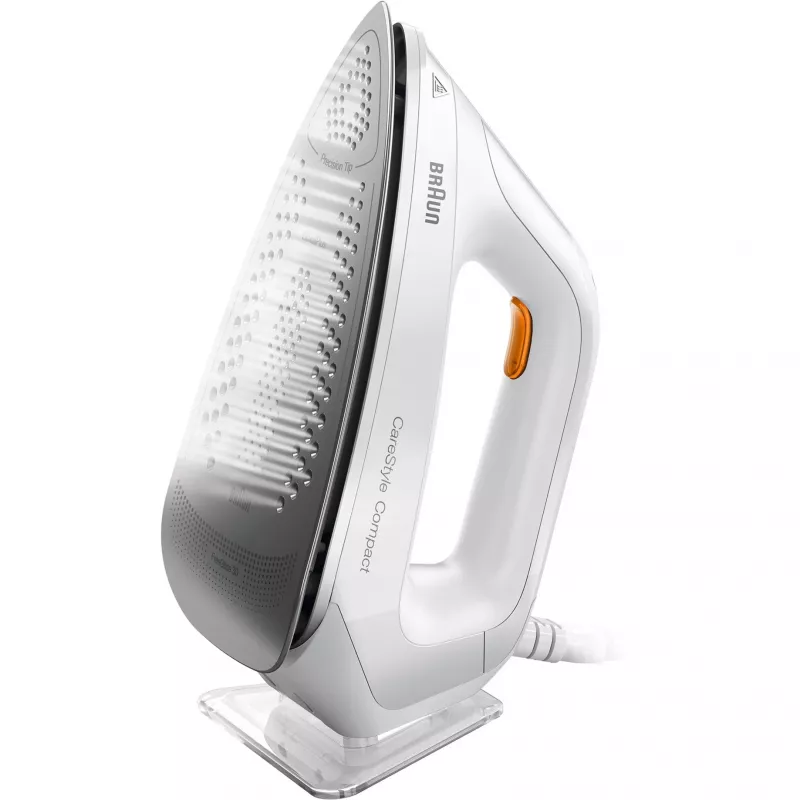 Braun CareStyle Compact IS 2132 WH estação de engomar a vapor, 2400 W, 1,5 l, 400 g/min, base EloxalPlus, branca/laranja