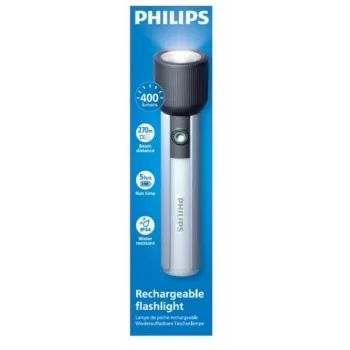 Lanterna Philips recarregável USB-C 400 lm 2000 mAh – lanterna LED portátil