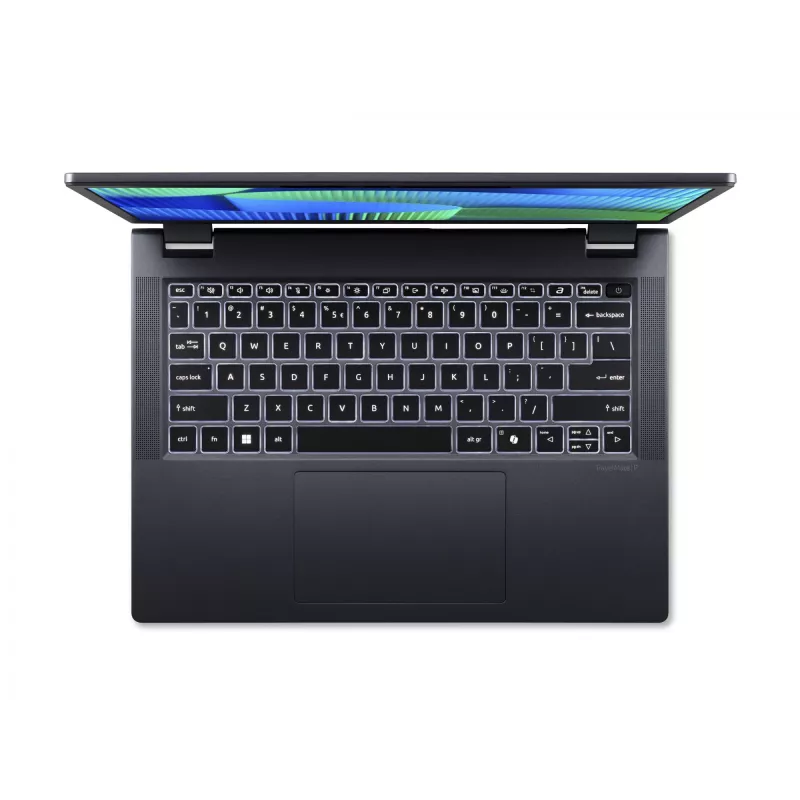 Acer | TravelMate TMP414-53-G2-TCO-585Q | Azul ardósia | 14 polegadas | WUXGA | 1920 x 1200 píxeis | Intel Core 5 | 120U | 16 GB | DDR5 | Unidade de estado sólido 256 GB | Intel Iris Xe