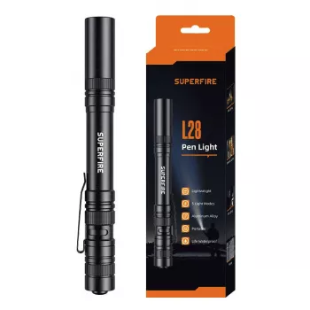 Lanterna de mão Superfire L28 — lanterna LED de mão; 121 lm; 5 W