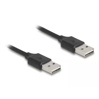 Cabo espiral DeLOCK EASY-USB 2.0 Type-A macho para Type-A macho 0,5 m a 0,8 m preto