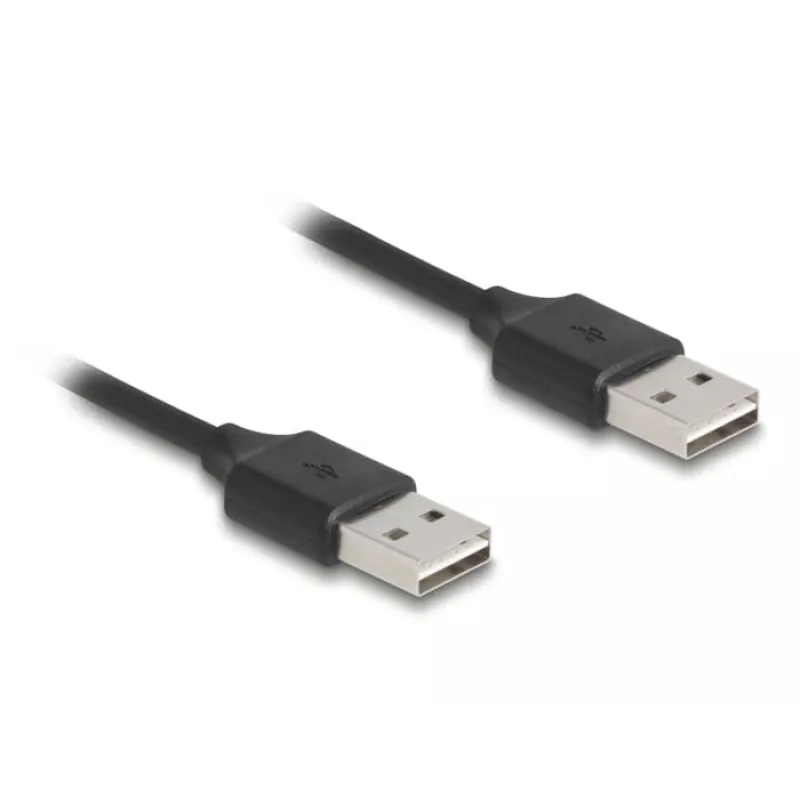 Cabo espiral DeLOCK EASY-USB 2.0 Type-A macho para Type-A macho 0,5 m a 0,8 m preto