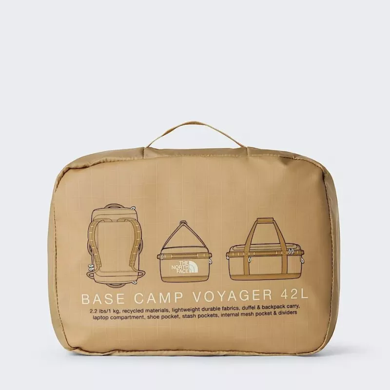 Mala The North Face Base Camp Voyager Duffel 42L - caqui/castanho