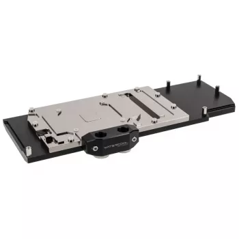 Watercool Fullcover-GPU-Wasserkühler Heatkiller IV para Radeon RX 5700 XT — parte superior em acetal com base de cobre niquelado