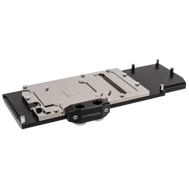 Watercool Fullcover-GPU-Wasserkühler Heatkiller IV para Radeon RX 5700 XT — parte superior em acetal com base de cobre niquelado